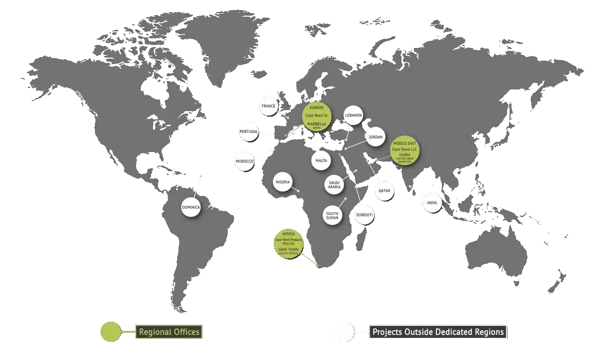 Cape Reed Regions of Operation
